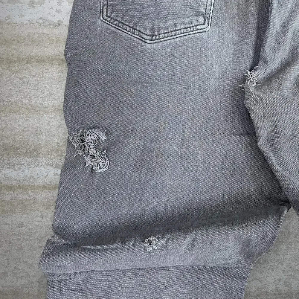 Vintage Y2K Carhartt Carpenter Pants 36x36 Relaxed Fit Grey Cotton Canvas